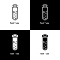 Test tube Laboratory Chemical Logo Vector Icon