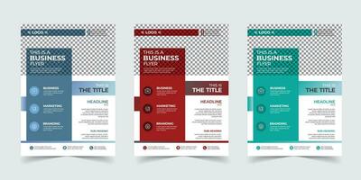 A4 Multipurpose Modern Corporate Business Flyer Template Design with Multi color vector