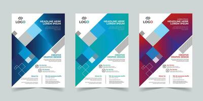 A4 Multipurpose Modern Corporate Business Flyer Template Design with Multi color vector