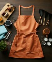 AI generated AI Generated Stylish Adjustable Cooking aprons for men and women photo