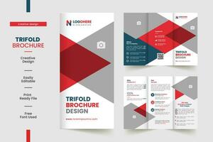 Corporate Business Trifold Brochure Template with A4 Size vector