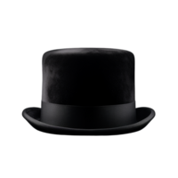 AI generated Black top felt velvet hat png