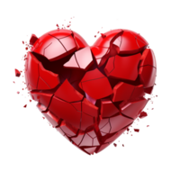 AI generated Valentine's Day Festivals Day broken red heart png