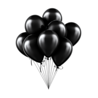 AI generated Bunch of black balloons png