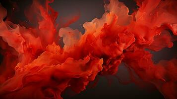 AI generated Red paint splash background photo