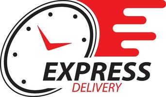 Express delivery icon concept. Watch icon for service, order, fast and free shipping. Modern design vector illustration.