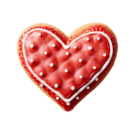 AI generated Heart shaped strawberry cookie png