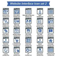 sitio web interfaz icono conjunto 2 vector