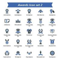 premios icono conjunto 2 vector