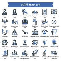 Human Resource Management Icon Set vector