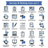 encuesta clasificación icono conjunto 2 vector