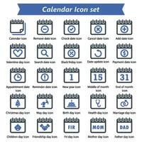 conjunto de iconos de calendario vector