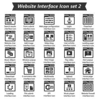 sitio web interfaz icono conjunto 2 vector