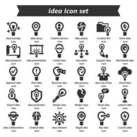 conjunto de iconos de ideas vector