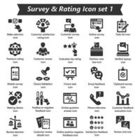 encuesta clasificación icono conjunto vector