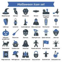 conjunto de iconos de halloween vector