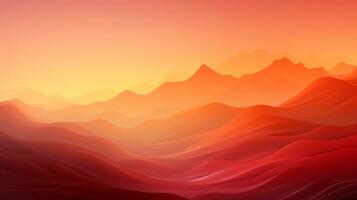 AI generated red to yellow gradient background photo