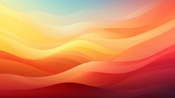 AI generated red to yellow gradient background photo