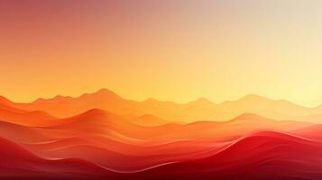AI generated red to yellow gradient background photo