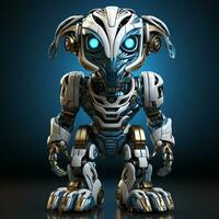 AI generated 3d cartoon robot zebra photo