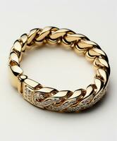 AI generated luxury gold silver and diamond jewelry - AI Generated photo