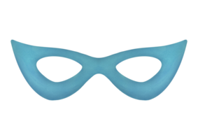 Blau Karneval Maske Clip Kunst, Schnitt aus Aquarell Illustration. Festival Maskerade Zubehör isoliert auf transparent Hintergrund. Oper und Theater Kostüm mysteriös Element. Geheimnis, versteckt Gesicht png