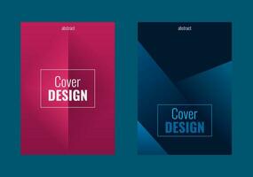 Set of geometric abstract background for your cover design, flyer, brochure and more vector