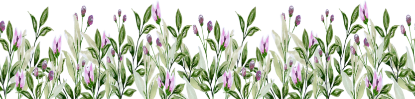 acuarela floral borde. flor arbusto clipart png