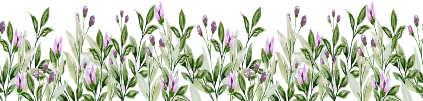 vattenfärg blommig gräns. blomma buske ClipArt png