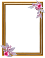 waterverf bloemen kader clipart.mooi bloem grens png