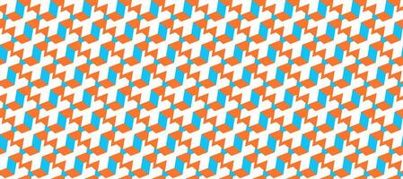 Colorful seamless background with geometric shapes in isometry. Vector pattern with simple shapes.
