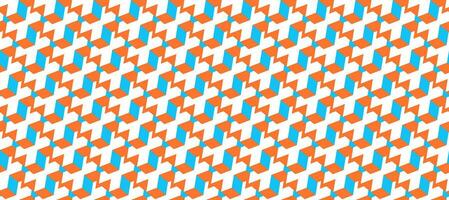 Colorful seamless background with geometric shapes in isometry. Vector pattern with simple shapes.