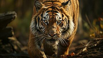 AI generated tiger roaring photo wallpaper