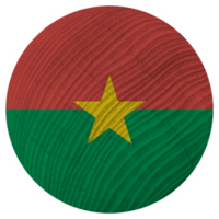 Burkina faso land vlag in cirkel vorm png