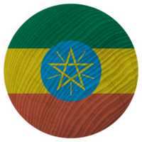 Ethiopia Country Flag in Circle Shape png