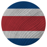 Costa Rica Country Flag in Circle Shape png