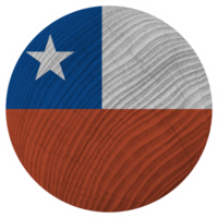 Chile Country Flag in Circle Shape png