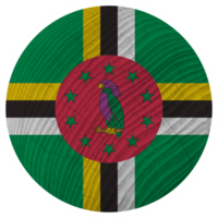 Dominica Land Flagge im Kreis gestalten png