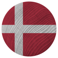 Danmark Land flagga i cirkel form png