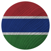 The Gambia Country Flag in Circle Shape png