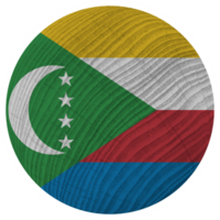 Comores país bandeira dentro círculo forma png