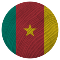 Cameroon Country Flag in Circle Shape png