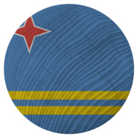 Aruba Country Flag in Circle Shape png