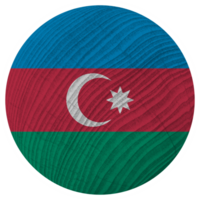 Azerbaijan National Flag in Circle Shape png