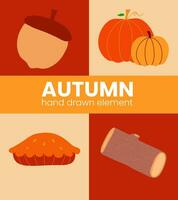 autumn element vector illustration