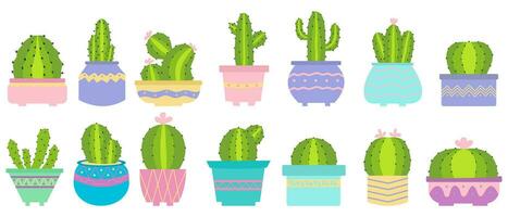 conjunto de cactus vector ilustración