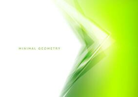 Contrast green and white abstract background with glossy stripes vector