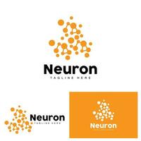 Neuron Logo Design Health Illustration DNA Molecule Nerve Cell Abstract Simple Illustration vector