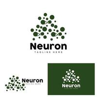 Neuron Logo Design Health Illustration DNA Molecule Nerve Cell Abstract Simple Illustration vector