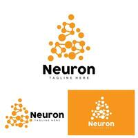 Neuron Logo Design Health Illustration DNA Molecule Nerve Cell Abstract Simple Illustration vector